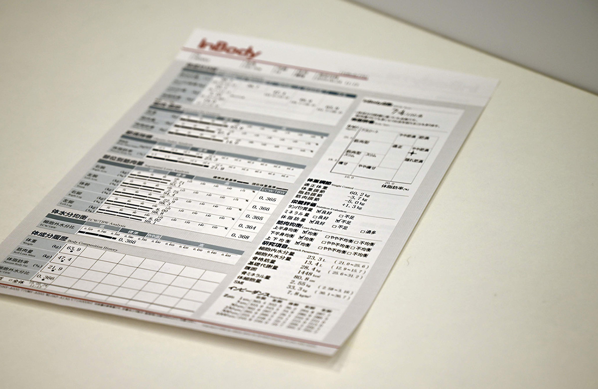 問診票、計測結果をお渡しします